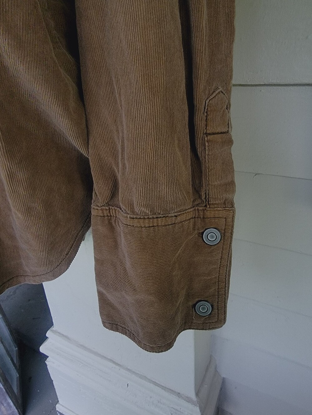 We The Free People Baby Cord Brown Corduroy Button-Down Shirt Top Shacket - Picture 11 of 14